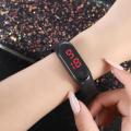 Children LED Digital Watch For Girls Red Light Touch Screen Silicone Strap Wristwatch Sports Yoga Bracelets Kids Watches Relogio.