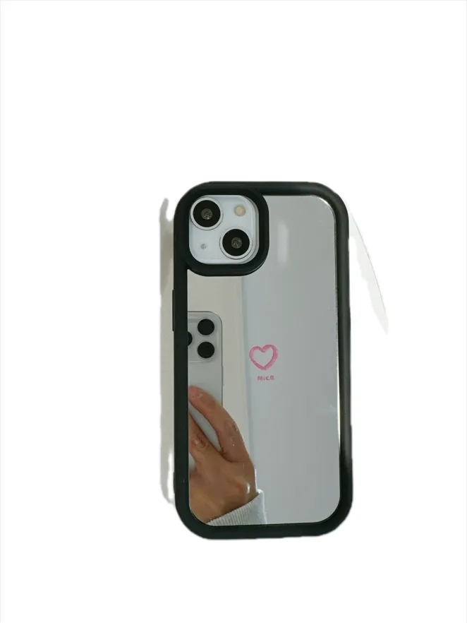Border Protection Clear Phone Case With Black Outline Black Border