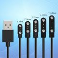 2 Pin Strong Magnetic Charge Cable USB Charging Line Cord Rope Black White Color Compatible with Smart Watches Universal. 