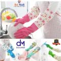 High Quality Long PVC Kitchen Gloves 2Pcs, Silicone Dishwashing Kitchen Hand Gloves. 