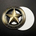 SL Car Five-pointed Star Badge Sticker Colorful Weatherproof 3d Three-dimensional Emblem Universal Modified Stickers. 