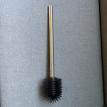 Toilet brush brush head 16mm stainless steel two-section brush rod TPR soft rubber silicone brush head soft bristle brush head manufacturer.