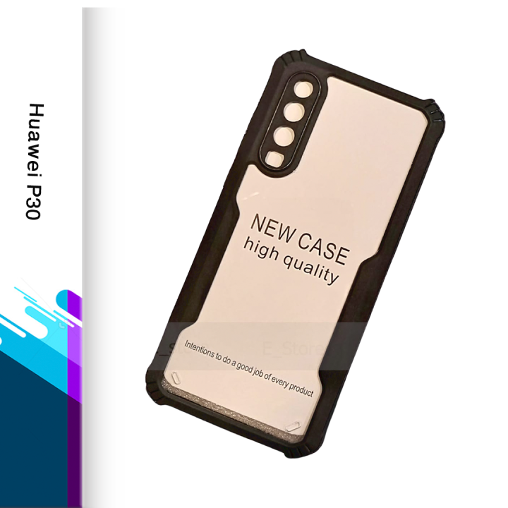 For Huawei P30 - AGT Transparent Silica Gel Matte ShockProof Slim Thin AK Back Cover Phone Case With Bumper