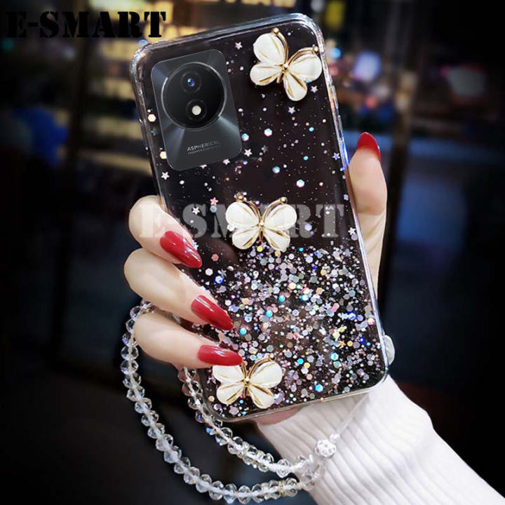 For%20VIVO%20Y02%20Case%20Shiny%20Ring%20Cases%20Glitter%20Soft%20Transparent%20Butterfly%20Casing%20for%20VIVOY02%20Back%20Cover%20+%20Free%20Crystal%20Chain%20-%20Image%202