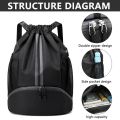 Outdoor Men Sports Bags Large Football Basketball Bag Gym Swimming Drawstring Bag Women Camping Waterproof Shoes Oxford Backpack.