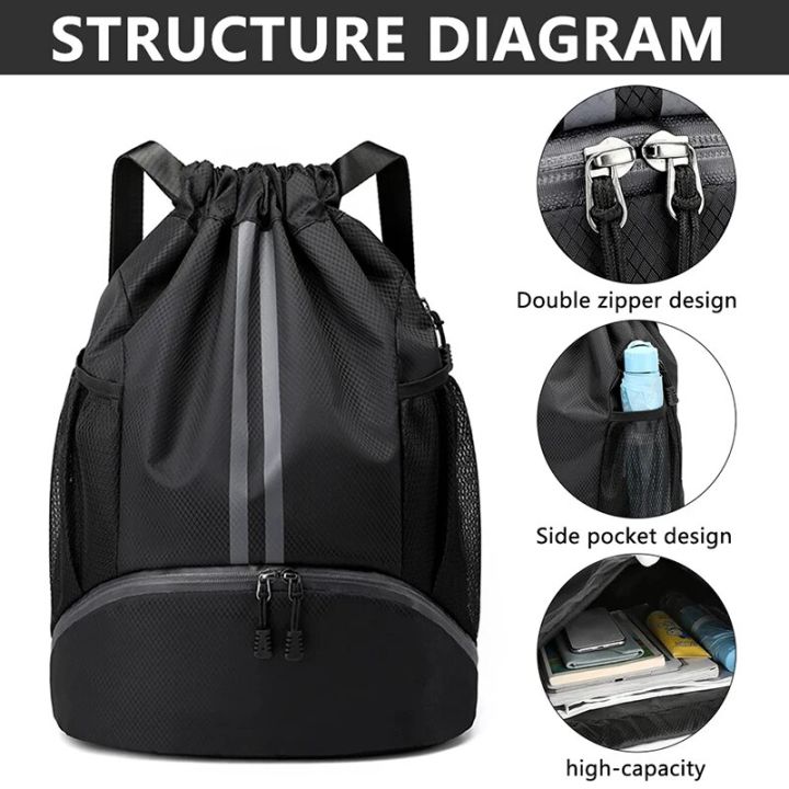 Outdoor%20Men%20Sports%20Bags%20Large%20Football%20Basketball%20Bag%20Gym%20Swimming%20Drawstring%20Bag%20Women%20Camping%20Waterproof%20Shoes%20Oxford%20Backpack%20-%20Image%204