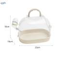 Hamster Carrier Cage with Water Bottle Mice Travel Case Small Animal Carry Cage for Dwarf white.