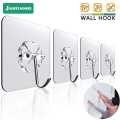 10 Pcs Adhesive Hooks Heavy Duty Wall Hooks 12 Kg (Max) Self Adhesive Hook - Wall Hook.