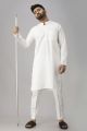 Stylish White Cotton Pant Pajama For Men. 