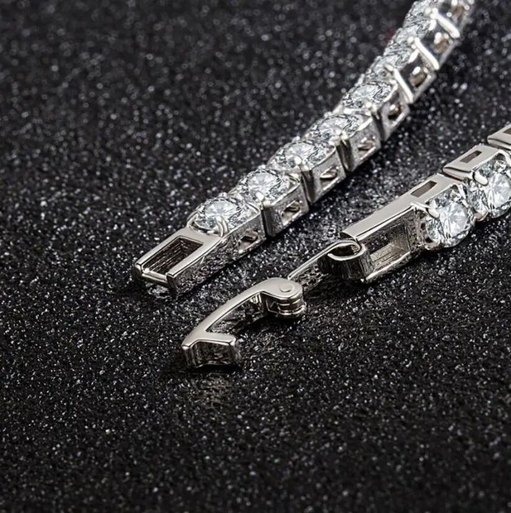 4mm%20Moissanite%20Tennis%20Bracelets%20for%20Women%20100%25%20925%20Sterling%20Silver%20Gemstone%20Bangle%20Wedding%20Sparkles%20Lab%20Diamond%20Bracelet%20-%20Image%205