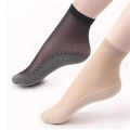 New 1Pairs Silky Anti-Slip Cotton Sole Sheer Ankle High Tights Hosiery Socks Reinforced Toe Velvet Silk Women Sock Cotton Bottom. 