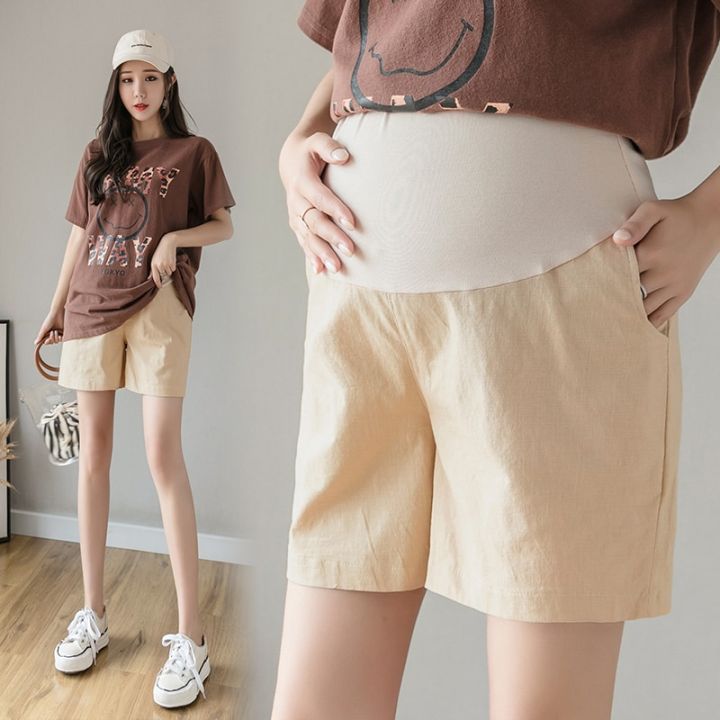 Cotton%20and%20Linen%20Maternity%20Shorts%20for%20Pregnant%20Women%20Pants%20Gravida%20Clothes%20Pregnancy%20Clothing%20Mother%20Wear%20High%20Waist%20-%20Image%206