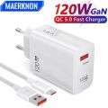 120W USB Charger Fast Charging Mobile Phone Power Adapter For iPhone Huawei Samsung Xiaomi Quick Charge EU/US Plug Wall Charger. 