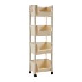 Plastic mobile bookshelf, multi-layer floor shelves, wheeled trolley storage racks, desktop storage cabinets, layered shelves. 