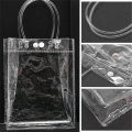 10Pcs Transparent Gift Bags with Handles Waterproof PVC Shopping Bags for Jewelry Candy Perfume Christmas Gift Wedding Easy to Use 25 X 16 X 8cm.