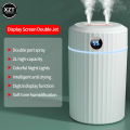 2L Double Spray Air Humidifier With Humidity Display Office Home Anion Essential Oil Diffuser USB Cold Fog Machine. 