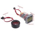 Ammeter 22.5mm Square Panel LED Digital Ampere Meter Current Meter Indicator Light With CT, 0-100A, Five available color - Kings Trading.