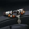 Jewelry Korean fashion bracelet Stylish Personalized Couple Beaded leather bracelet Student Multilayer woven bracelet for Daily wear Casual occasions Gift option Youth fashion Accessory for men. 