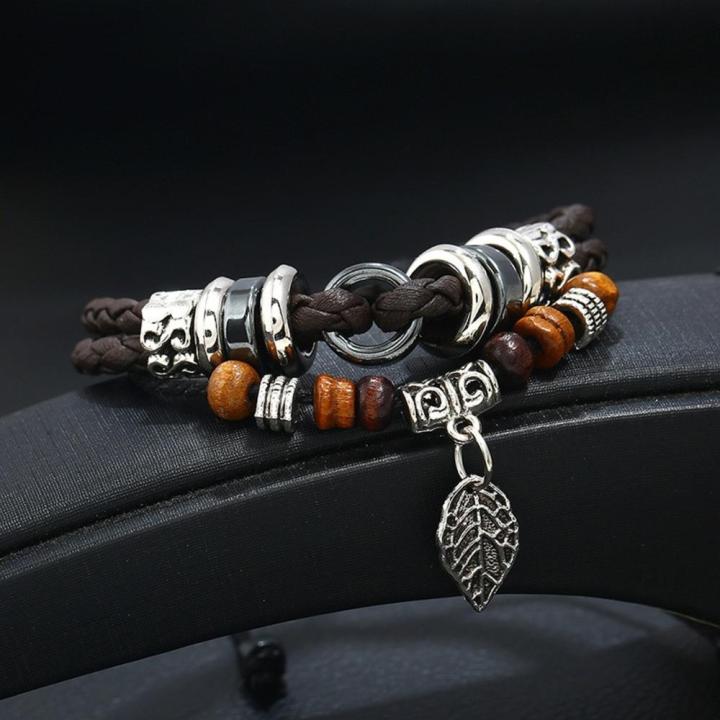 Jewelry%20Korean%20fashion%20bracelet%20Stylish%20Personalized%20Couple%20Beaded%20leather%20bracelet%20Student%20Multilayer%20woven%20bracelet%20for%20Daily%20wear%20Casual%20occasions%20Gift%20option%20Youth%20fashion%20Accessory%20for%20men%20-%20Image%205