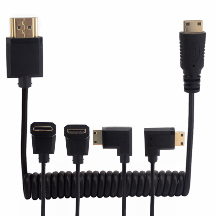 HDMI%20TO%20mini%20HDMI%20Right%20&%20Left%20Angle%20V2.0%20stretch%20DSLR%204K%20HD%20Spring%20cable%20tablet%20laptop%20camera%20connected%20to%20monitor%20TV%20HD%20cable%20-%20Image%203