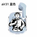 The new HK6 transparent generation bluetooth headset digital display charging case TWS long battery life air31 transparent blue tooth headphones.