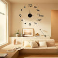Luxury Decor 3D Wall Clock Sticker DIY Mirror Clock Brief Living Room Decor Modern Design Silent Acrylic Big Watch by Doob Cart. 