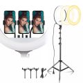 18 Inch UltraThin Ring Light LED Selfie Video Lamp With Tripod Stand Phone Clip For YouTube Live Light Photo Photography Studio. 