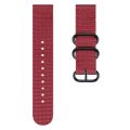 For Samsung Galaxy Watch Active 2 18mm / Gear S3 Nylon Three-ring Watch Band(Black).