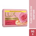 Lux Soap Bar Flawless Glow 90g (Free 2 Sunsilk Mini Shampoo). 