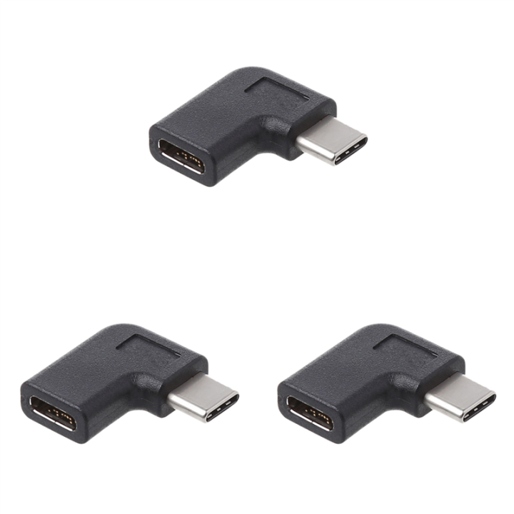 3X 90 Degree Right Angle USB 3.1 Type C Male to Female USB-C Converter ...