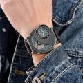 Oulm Fashion and Trendy Men's Watch Dual Time Zone Personalized Sports Quartz Men's Watch Wholesale for Foreign Trade 9591.