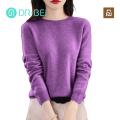 Women Sweater Cozy Imitation mere Sweater for Women Slim Fit Ribbed Knit Top Long Sleeve Crew Neck Solid Color Sweater Fashion Advanced Dyeing Technology Sweater. 