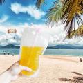 50 Pcs Drink Pouches Juice Bags Reusable Drink Pouches Party /Cocktail/ Smoothies/ Summer Fun Bags for Drink with 50 Straws.