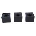 NCANRUI 10Pcs Microphone MarkFlag Mic Station-Cube Square Interview Box Stand Flags Shaped Holder Reporter Injection,Black.