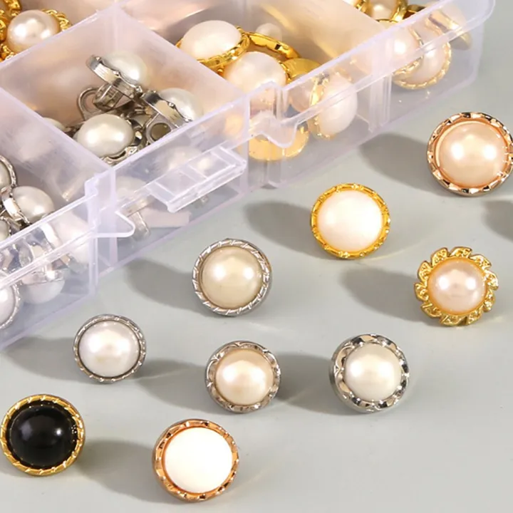 HL%201%20Box%20100PCS%20Pearl%20Women's%20Blouse%20Cardigan%20Decorative%20Plastic%20Shirt%20Button%20DIY%20Garment%20Sewing%20Accessories%20-%20Image%203