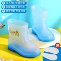 Children's rain boots, men's and women's non-slip, lightweight, four-season water shoes, crystal slippers, fully transparent water boots, toddler baby rain boots.