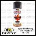 BOS-NY Hi-Heat Resistant 1200°F Aerosol Spray Paint MATT BLACK Color 400ml Spray Paint Can High Temperature Resistant Flat Black Color.