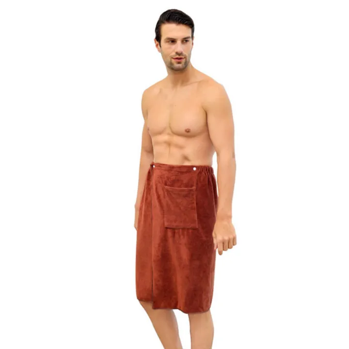 Soft%20Mens%20towel%20wrap%20Comfortable%20Absorbent%20Lightweight%20Wearable%20towel%20Quick-drying%20Snap%20closure%20Bath%20and%20shower%20wrap%20for%20Gym%20Beach%20Travel%20Spa%20resorts%20Post-shower%20comfort%20-%20Image%205