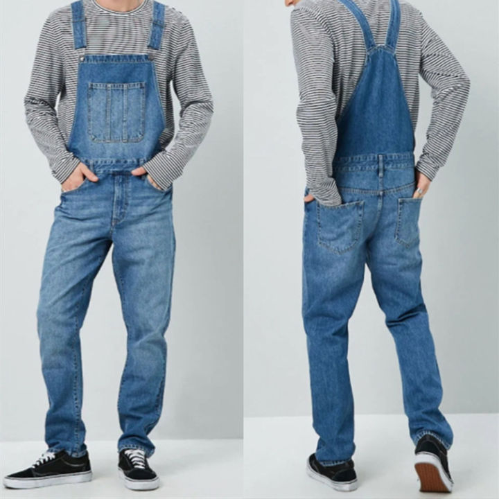 Men's Denim Suspender Pants Suspenders Men's Jeans New Pants Overalls Men's