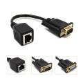 1PC VGA Extender Male/Female to RJ45 Ethernet Female LAN CAT5 CAT6 Network Cable Adapter. 