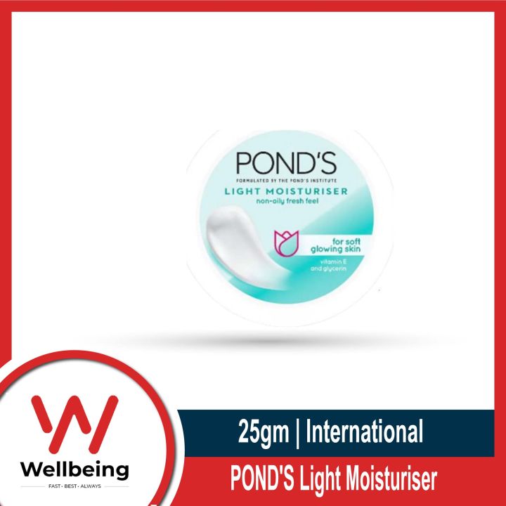 POND'S Light Moisturiser 25ml Non-Oily Fresh Feel For Soft Glowing Skin With Vitamin E & Glycerin