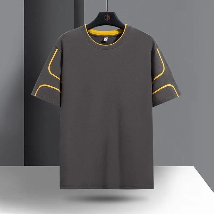New%20Summer%20Short-Sleeved%20Men's%20Ice%20Silk%20Bottom%20Cold%20Round%20Neck%20Cover%20Breathable%20Quick%20Drying%20Casual%20T-Shirt%20Fashion%20Wear%20-%20Image%202