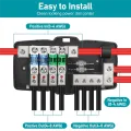 1 Set Power Distribution Block Fused Power Distribution Block Car Audio 4 Way MIDI Fuse Block for Auto UTV Boat Stereo Amp. 