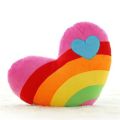 Rainbow Loving Heart Cloud Heart-shaped Couple Fluffy Cushion Soft Plush Pillow Valentine's Day Birthday Present Smooth Fabric. 