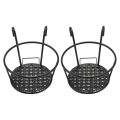 NXFDSIOZ 2X Metal Flower Holder Shelf Stand Hanging Pots Basket Plant Garden Wall Storage.