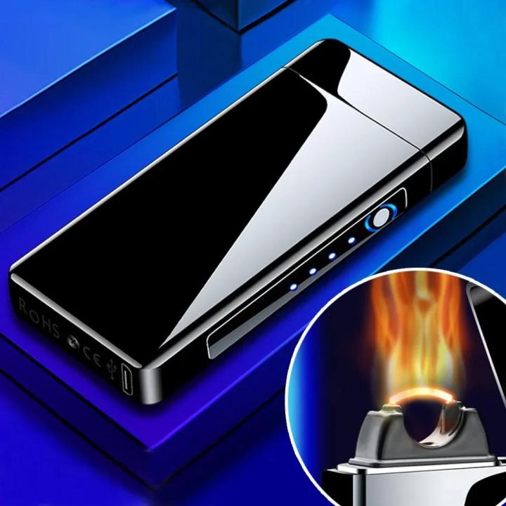 Metal%20Windproof%20arc%20Pulse%20Large%20Flame%20Plasma%20Flame%20arc%20Lighter,%20Rechargeable%20USB,%20Versatile%20for%20Indoor%20and%20Outdoor%20Cooking%20-%20Image%204