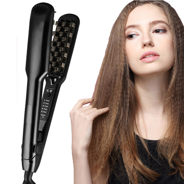 3D Grid Hair Crimper Iron Volumizer Ceramic Professional Hair Fluffy Corrugated Curler Flat Iron Corn Hair Splint