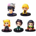 4-5cm Demon Slayer figure Tanjiro Nezuko figurine Inosuke Zenizu Action Figure Q Ver. Sitting kimetsu no yaiba figures Model Toy Moonlight Shines. 