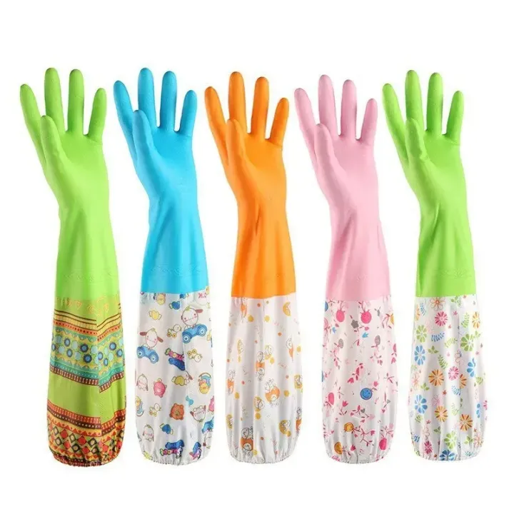 2%20Pcs%20Hand%20Gloves%20Best%20Quality%20Silicone%20Dish%20Washing%20Kitchen/Garden%20Hand%20Gloves%20-%20Multicolor%20-%20Image%205