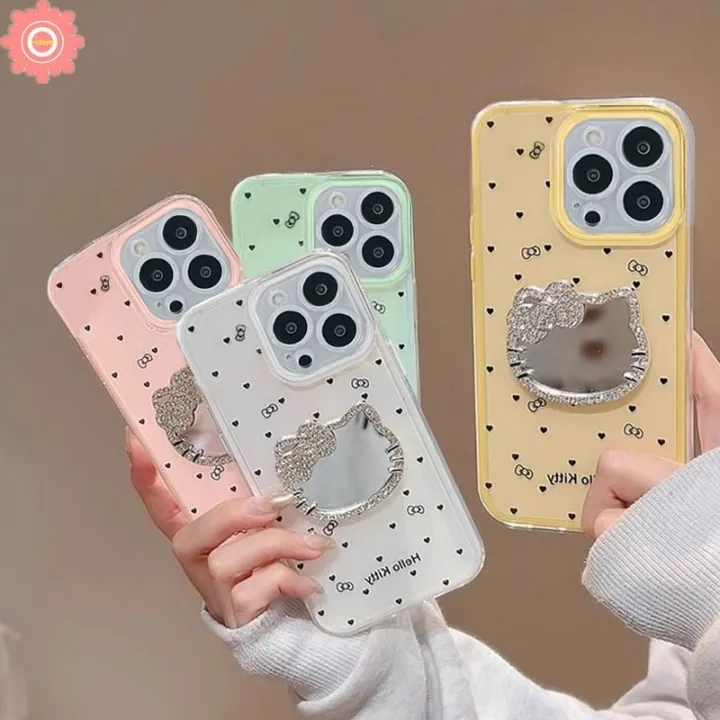 Case%20Compatible%20for%20IPhone%2013%2015%2011%2016%2014%2012%20Pro%20Max%20XR%20X%20XS%20Max%207Plus%2016%208%2015%20Plus%20SE%202020%20Cute%20Hello%20Kitty%20Love%20Heart%20Bows%203D%20Doll%20Mirror%20Bracket%20Luxury%20New%20IMD%20Case%20-%20Image%206